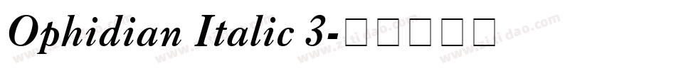 Ophidian Italic 3字体转换